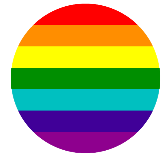 circle with rainbow stripes
